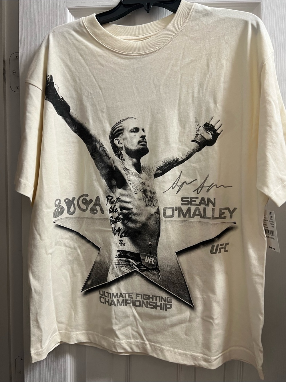 UFC Sean O'Malley Graphic Tee - Cream and Black